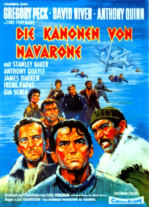 The Guns of Navarone - German Movie Poster
