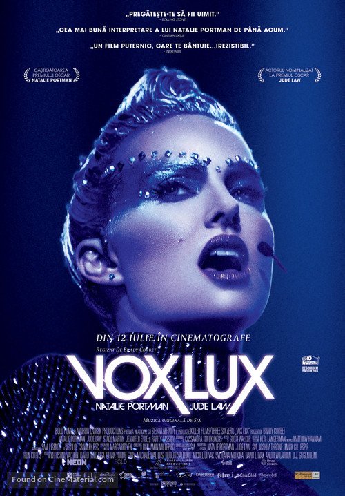 Vox Lux - Romanian Movie Poster