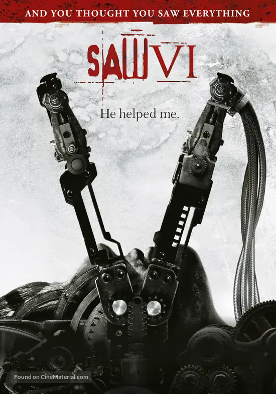 Saw VI (2009) dvd movie cover Saw VI (2009) dvd movie cover