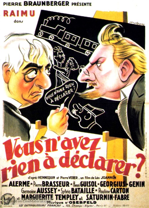 Vous n&#039;avez rien &agrave; d&eacute;clarer? - French Movie Poster