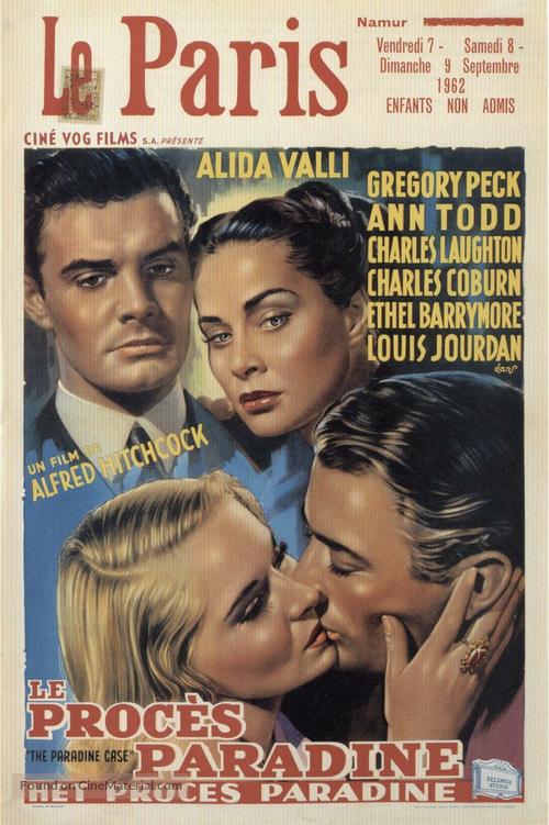 The Paradine Case - Belgian Movie Poster