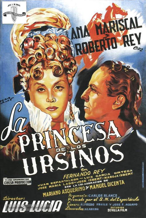 Princesa de los ursinos, La - Spanish Movie Poster