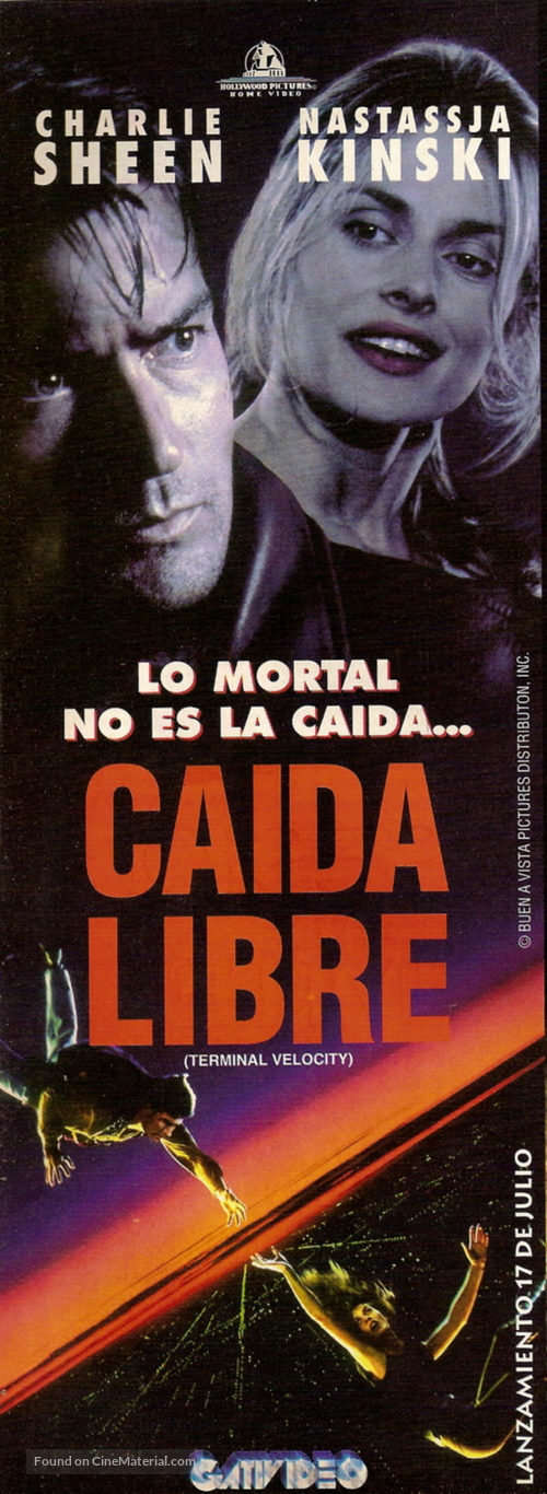 Terminal Velocity - Argentinian VHS movie cover