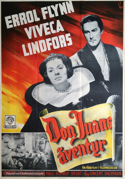 Adventures of Don Juan - Swedish Movie Poster