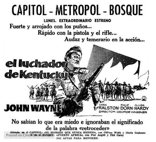 The Fighting Kentuckian - Spanish poster