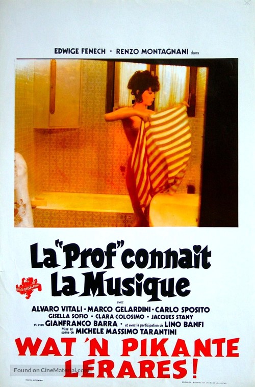 L&#039;insegnante viene a casa - Belgian Movie Poster