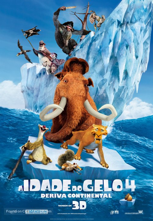 Ice Age: Continental Drift - Portuguese Movie Poster