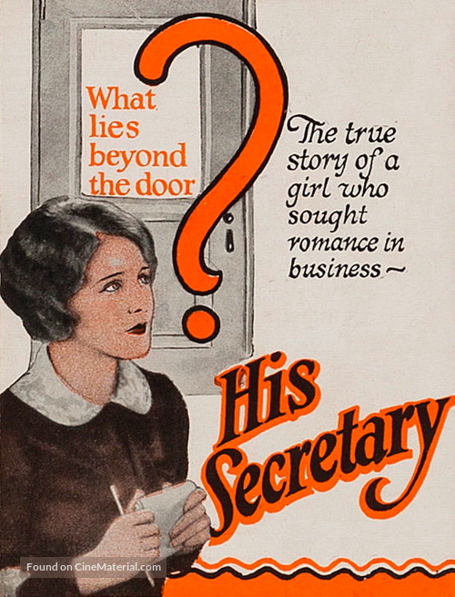 His Secretary - poster