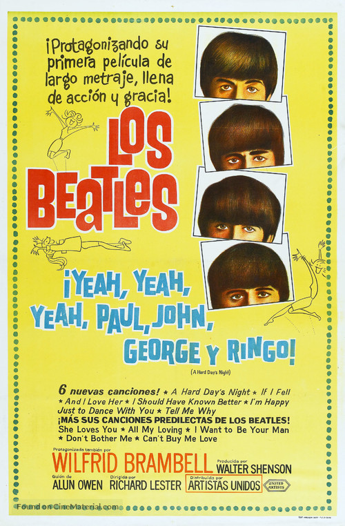 A Hard Day&#039;s Night - Argentinian Movie Poster