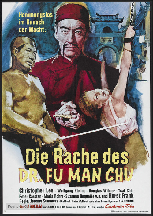 The Vengeance of Fu Manchu - German Movie Poster