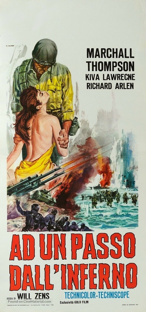 To the Shores of Hell - Italian Movie Poster