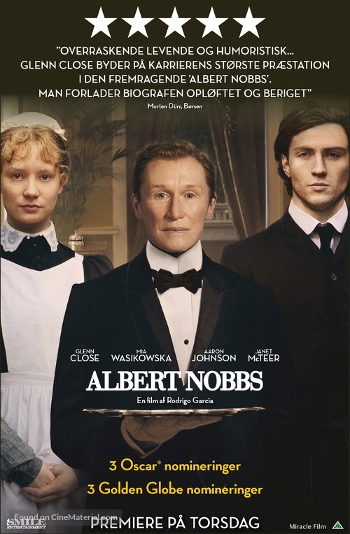 Albert Nobbs - Danish Movie Poster