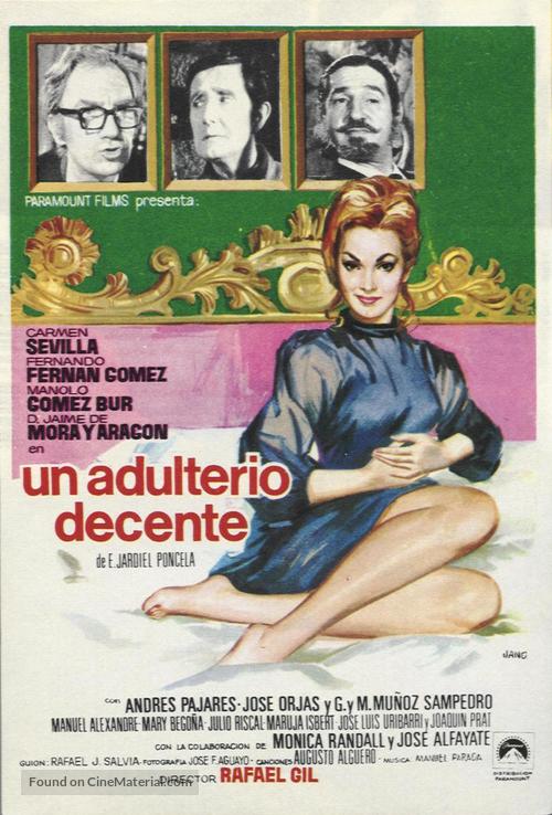 Adulterio decente, Un - Spanish Movie Poster