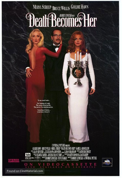 Death Becomes Her - Video release movie poster