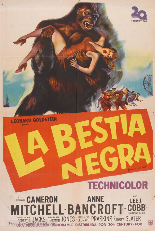 Gorilla at Large - Argentinian Movie Poster