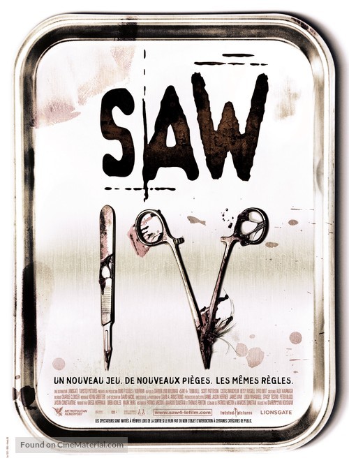 Saw IV - French Movie Poster
