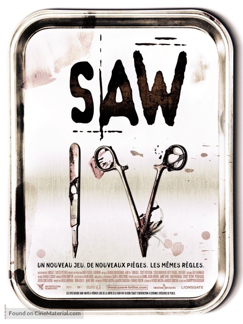 Saw IV - French Movie Poster