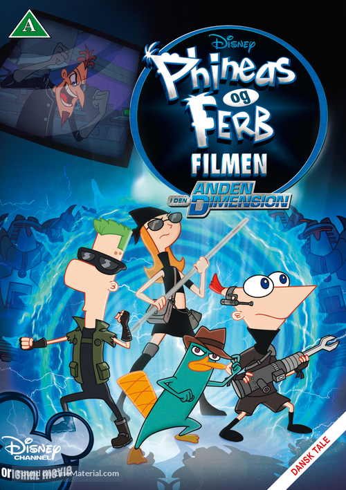 Phineas and Ferb: Across the Second Dimension - Danish DVD movie cover