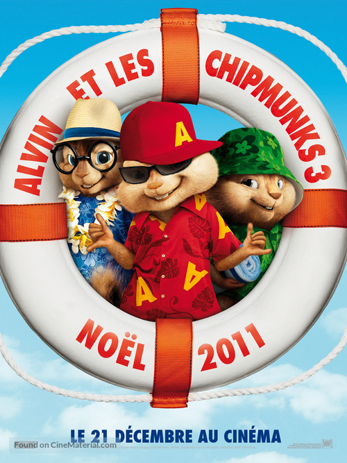 Alvin and the Chipmunks: Chipwrecked - French Movie Poster