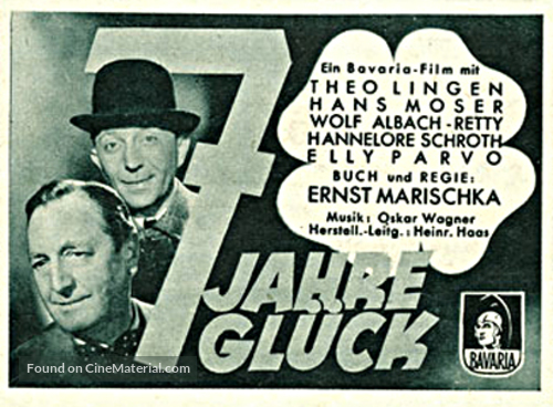 Sieben Jahre Gl&uuml;ck - German poster