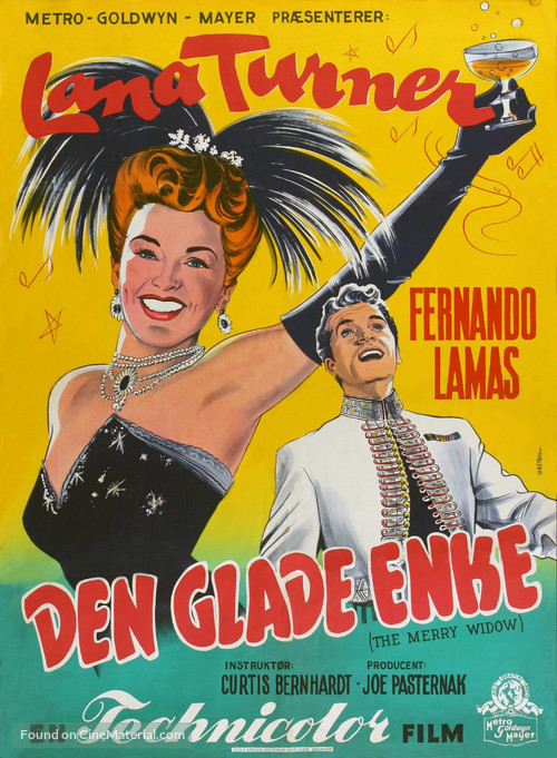 The Merry Widow - Danish Movie Poster