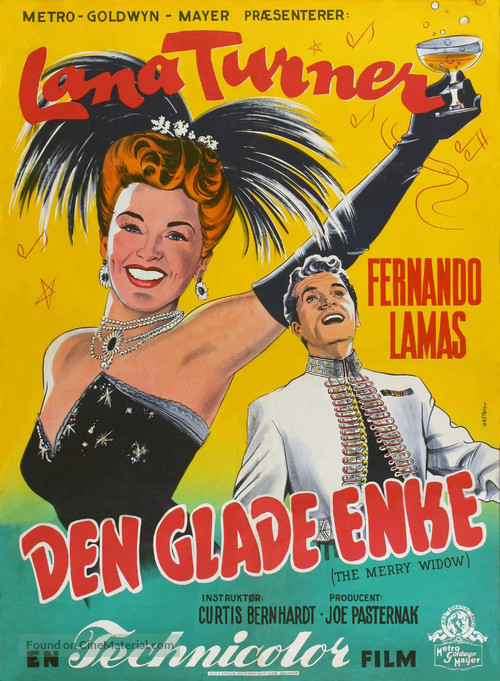The Merry Widow - Danish Movie Poster