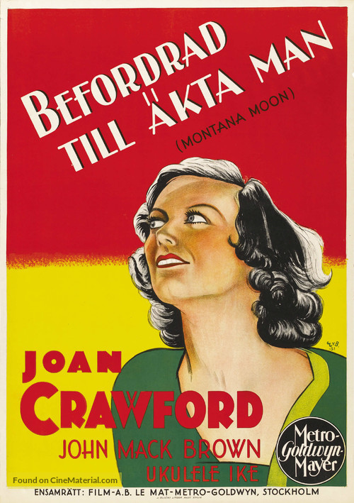Montana Moon - Swedish Movie Poster