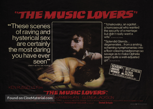 The Music Lovers - British Movie Poster