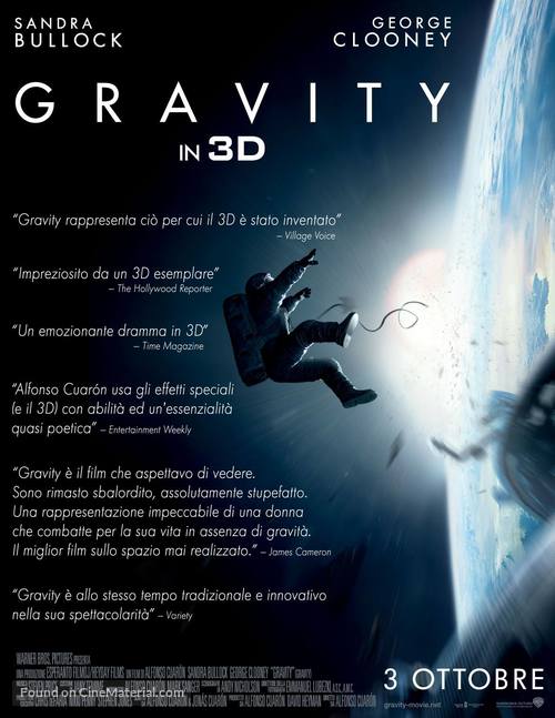 Gravity - Italian Movie Poster