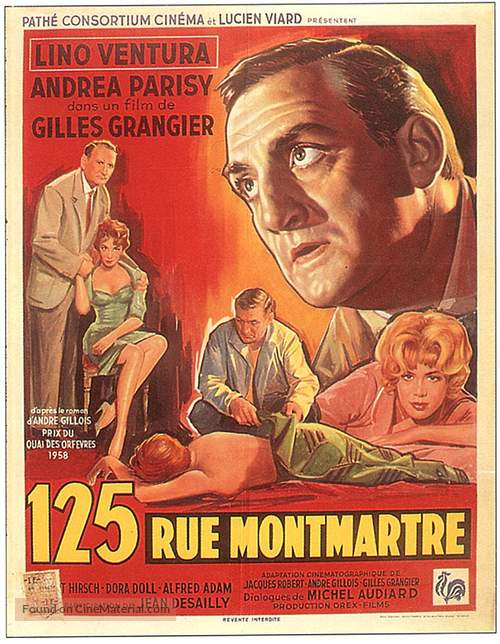 125 rue Montmartre - Belgian Movie Poster