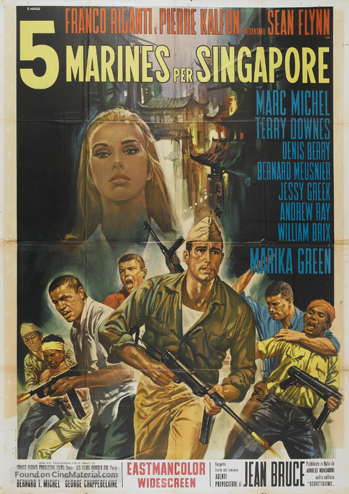 Cinq gars pour Singapour - Italian Movie Poster