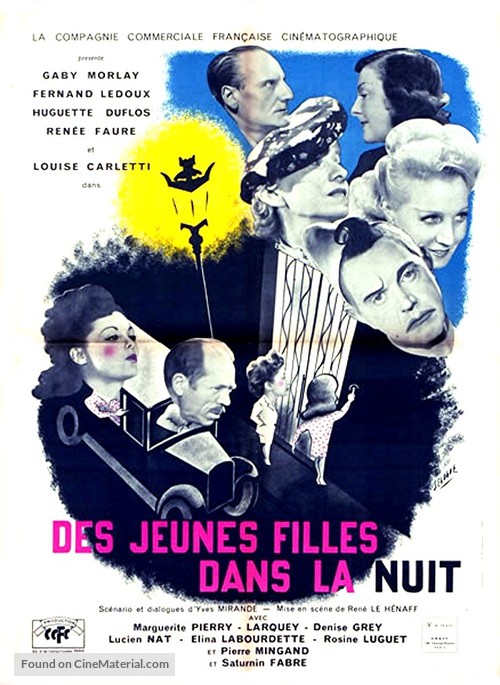 Des jeunes filles dans la nuit - French Movie Poster