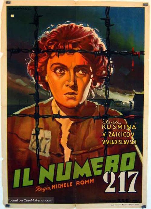 Chelovek No. 217 - Italian Movie Poster