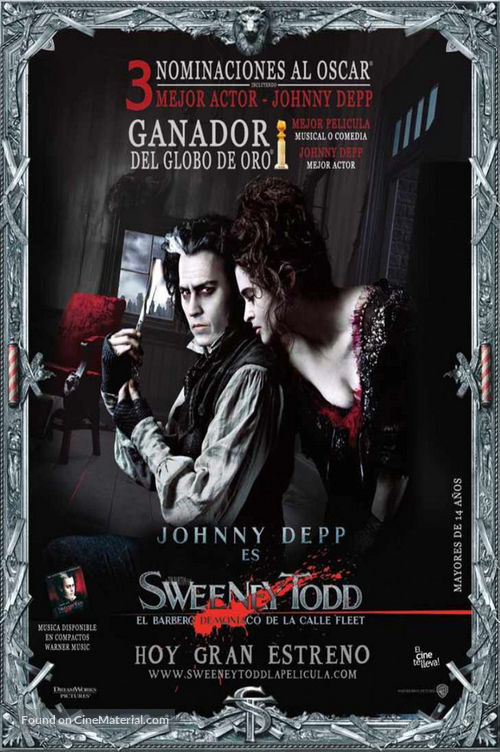 Sweeney Todd: The Demon Barber of Fleet Street - Chilean Movie Poster
