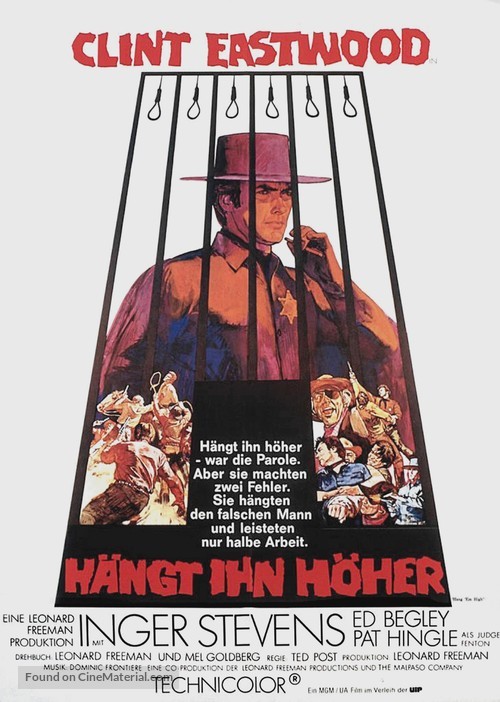 Hang Em High - German Movie Poster