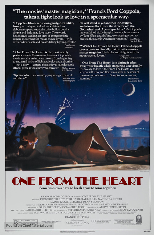 One from the Heart - Movie Poster