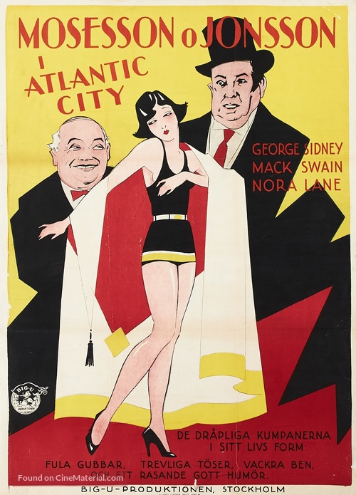 The Cohens and Kellys in Atlantic City - Swedish Movie Poster