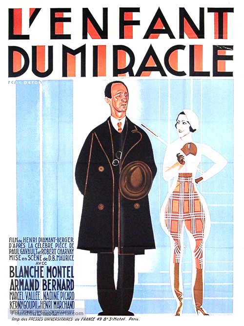 L&#039;enfant du miracle - French Movie Poster