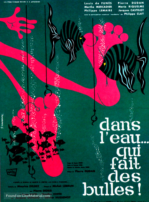 Dans l&#039;eau qui fait des bulles - French Movie Poster