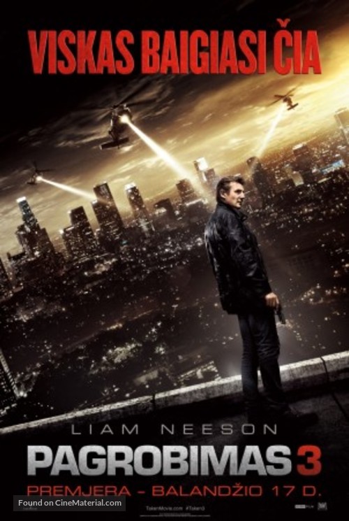 Taken 3 - Lithuanian Movie Poster