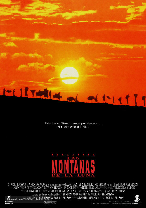 Mountains of the Moon - Spanish Movie Poster