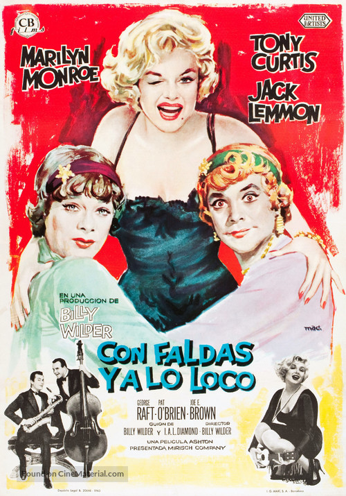 Some Like It Hot - Spanish Movie Poster