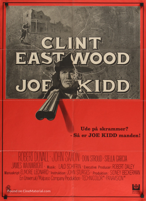 Joe Kidd - Danish Movie Poster