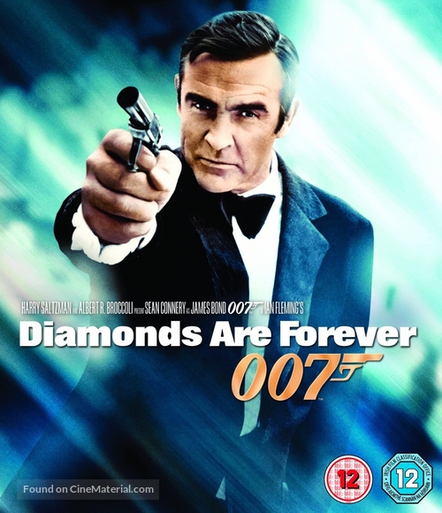 Diamonds Are Forever - British Blu-Ray movie cover