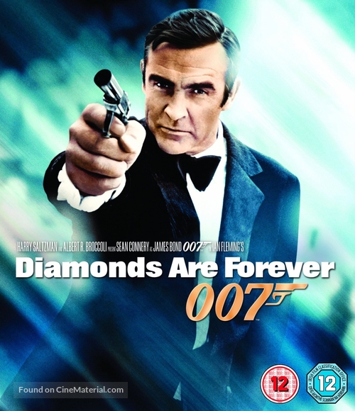 Diamonds Are Forever - British Blu-Ray movie cover