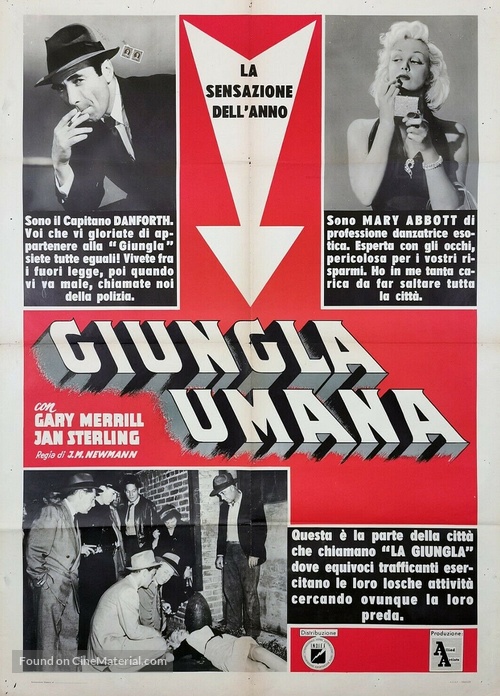 The Human Jungle - Italian Movie Poster