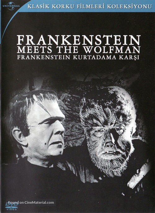 Frankenstein Meets the Wolf Man - Turkish DVD movie cover