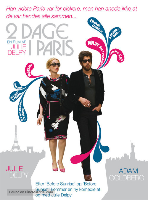 2 Days in Paris - Danish Movie Poster
