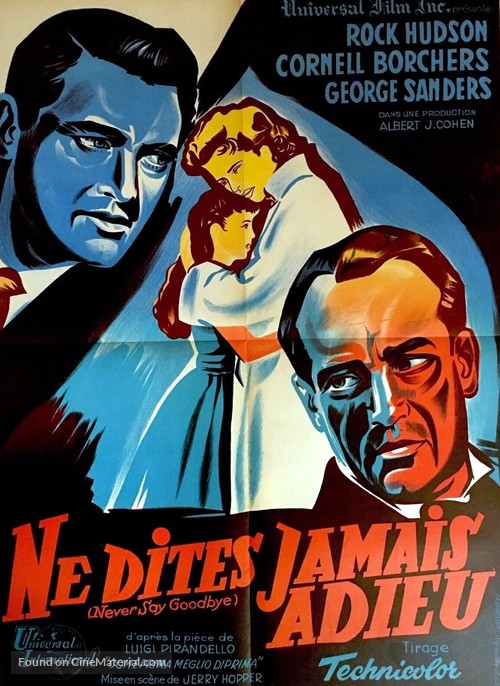 Never Say Goodbye - French Movie Poster