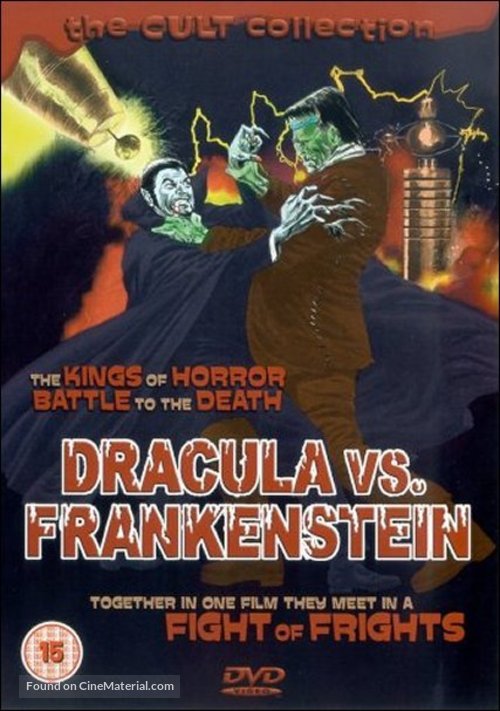 Dracula Vs. Frankenstein - British DVD movie cover